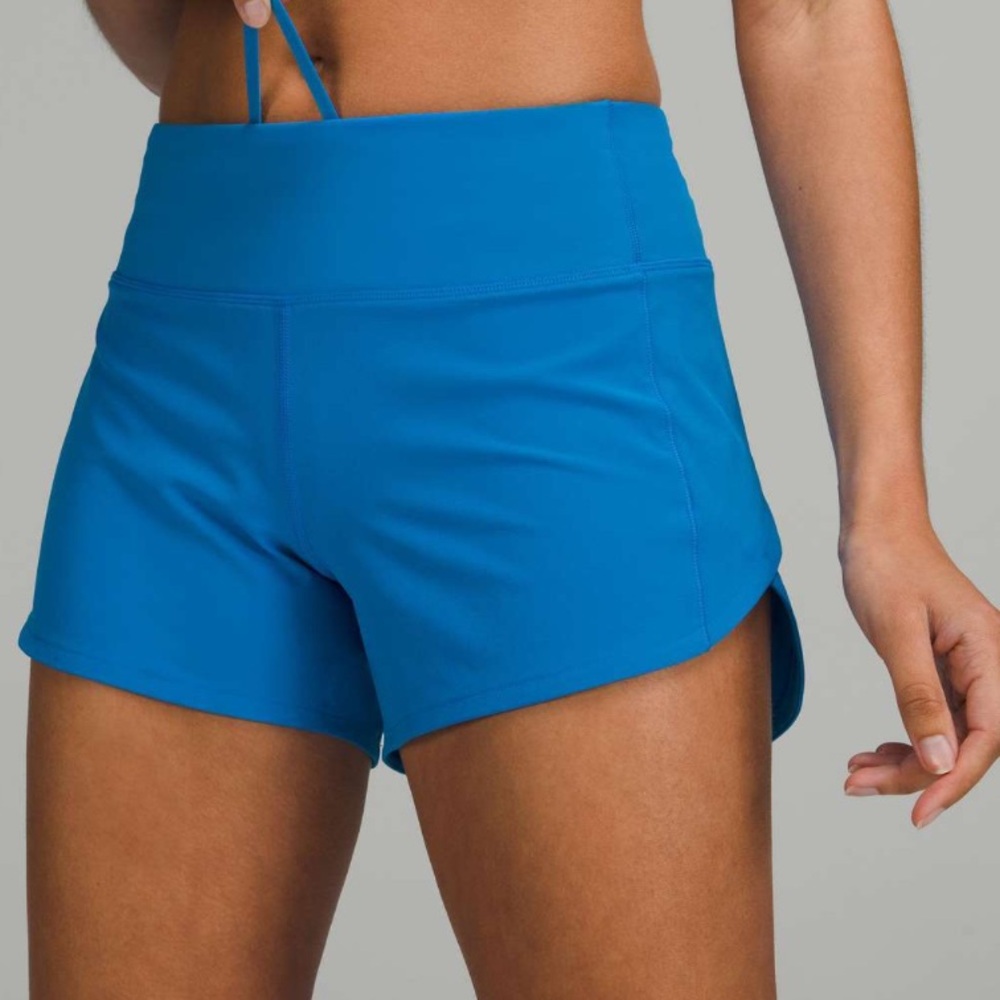 lululemon athletica Speed Up Mid-Rise Lined Short 4” Poolside Blue 6